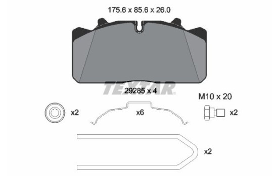 Kit de plaquettes de frein, frein à disque Lightweight Technology 2928503 Textar, Image 2