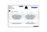 Kit de plaquettes de frein, frein à disque LP1002 Delphi