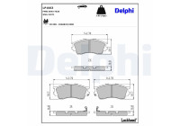 Kit de plaquettes de frein, frein à disque LP1063 Delphi