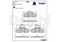 Kit de plaquettes de frein, frein à disque LP1105 Delphi