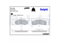 Kit de plaquettes de frein, frein à disque LP1166 Delphi