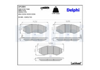 Kit de plaquettes de frein, frein à disque LP1304 Delphi