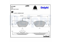 Kit de plaquettes de frein, frein à disque LP1408 Delphi