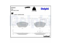Kit de plaquettes de frein, frein à disque LP1413 Delphi