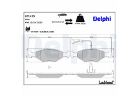 Kit de plaquettes de frein, frein à disque LP1415 Delphi