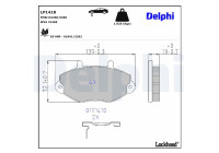 Kit de plaquettes de frein, frein à disque LP1418 Delphi