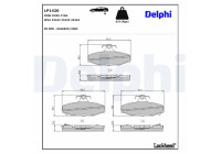 Kit de plaquettes de frein, frein à disque LP1420 Delphi