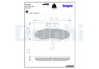 Kit de plaquettes de frein, frein à disque LP1424 Delphi