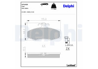 Kit de plaquettes de frein, frein à disque LP1429 Delphi