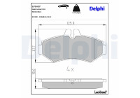 Kit de plaquettes de frein, frein à disque LP1437 Delphi