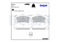 Kit de plaquettes de frein, frein à disque LP146 Delphi