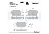 Kit de plaquettes de frein, frein à disque LP1503 Delphi