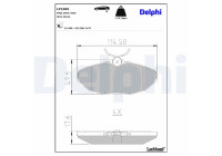 Kit de plaquettes de frein, frein à disque LP1505 Delphi