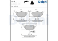 Kit de plaquettes de frein, frein à disque LP1514 Delphi