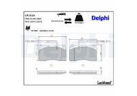 Kit de plaquettes de frein, frein à disque LP1516 Delphi