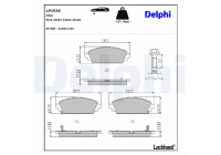 Kit de plaquettes de frein, frein à disque LP1526 Delphi