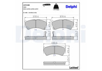 Kit de plaquettes de frein, frein à disque LP1548 Delphi