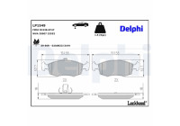 Kit de plaquettes de frein, frein à disque LP1549 Delphi