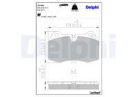 Kit de plaquettes de frein, frein à disque LP1584 Delphi