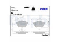 Kit de plaquettes de frein, frein à disque LP1587 Delphi