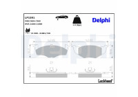 Kit de plaquettes de frein, frein à disque LP1591 Delphi