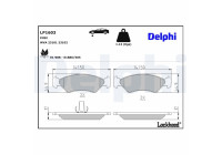 Kit de plaquettes de frein, frein à disque LP1603 Delphi