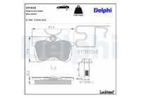 Kit de plaquettes de frein, frein à disque LP1626 Delphi