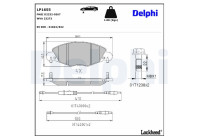 Kit de plaquettes de frein, frein à disque LP1655 Delphi