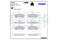 Kit de plaquettes de frein, frein à disque LP1692 Delphi