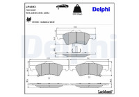 Kit de plaquettes de frein, frein à disque LP1693 Delphi