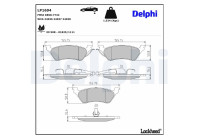 Kit de plaquettes de frein, frein à disque LP1694 Delphi