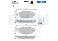 Kit de plaquettes de frein, frein à disque LP1699 Delphi