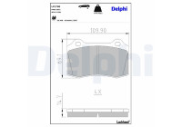 Kit de plaquettes de frein, frein à disque LP1700 Delphi
