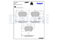 Kit de plaquettes de frein, frein à disque LP1706 Delphi