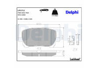 Kit de plaquettes de frein, frein à disque LP1711 Delphi