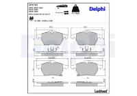 Kit de plaquettes de frein, frein à disque LP1731 Delphi
