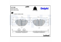 Kit de plaquettes de frein, frein à disque LP1798 Delphi