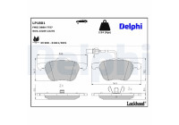Kit de plaquettes de frein, frein à disque LP1801 Delphi