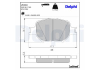 Kit de plaquettes de frein, frein à disque LP1804 Delphi