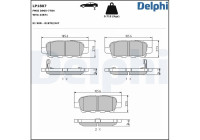 Kit de plaquettes de frein, frein à disque LP1807 Delphi