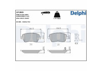 Kit de plaquettes de frein, frein à disque LP1865 Delphi