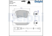 Kit de plaquettes de frein, frein à disque LP1911 Delphi