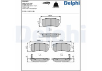 Kit de plaquettes de frein, frein à disque LP1952 Delphi