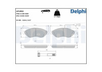Kit de plaquettes de frein, frein à disque LP1992 Delphi