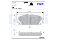Kit de plaquettes de frein, frein à disque LP2006 Delphi