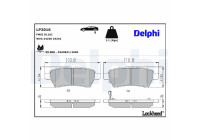 Kit de plaquettes de frein, frein à disque LP2016 Delphi