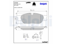 Kit de plaquettes de frein, frein à disque LP2020 Delphi
