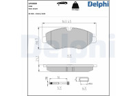 Kit de plaquettes de frein, frein à disque LP2039 Delphi