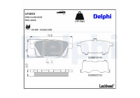Kit de plaquettes de frein, frein à disque LP2052 Delphi