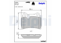 Kit de plaquettes de frein, frein à disque LP2061 Delphi
